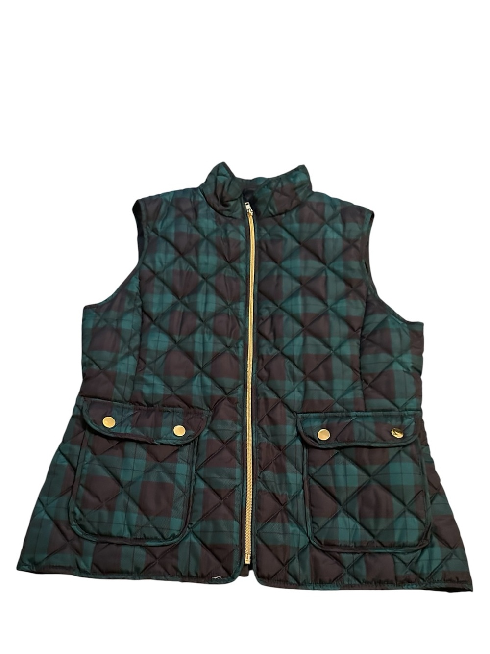 Quilted Plaid Vest